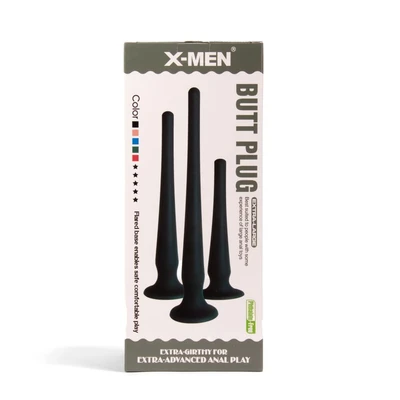 X-MEN Butt Plug S Crni sa Vakuumskim Postoljem - Sexy Shop