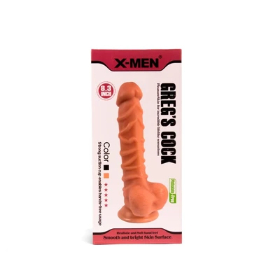X-MEN Gregov 21cm Realistični Dildo sa Testisima i Vakuumskim Postoljem - Sexy Shop