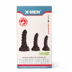 X-MEN Monster Plug 3 - Crni dildo sa vakuumskim postoljem, 21 cm