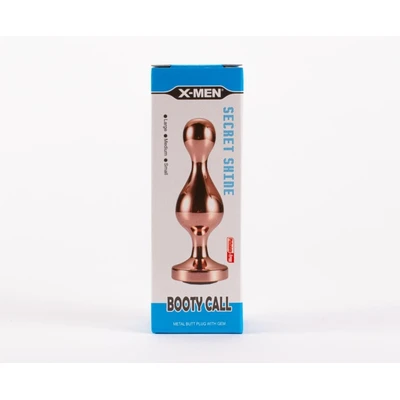X-MEN Secret Shine Booty Call M IV - Vodootporni uniseks uređaj za opuštanje analnog sfinktera, crni - Sexy Shop