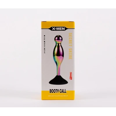 X-MEN Secret Shine Booty Call S - Višebojni Sfiṅkter Dilator sa Vakuumskim Postoljem - Sexy Shop