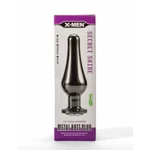 X-Men Secret Shine Gun Crni Metalni Analni Plug sa Draguljima