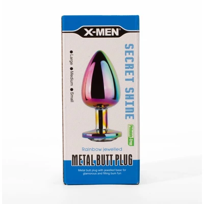 X-MEN Secret Shine Metal Butt Plug Duga 9,5cm - Sexy Shop