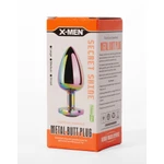 X-MEN Secret Shine Metal Butt Plug Dužine 9,5cm Višebojni, Vodootporni